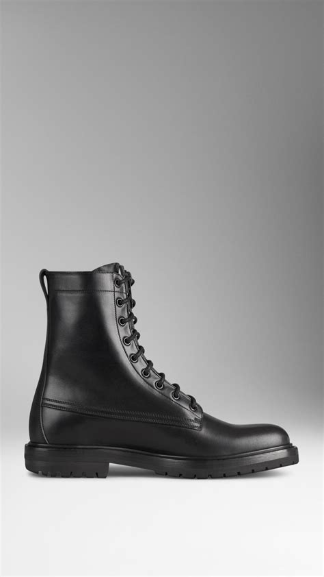 burberry boots black and red|Burberry military boots.